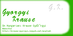 gyorgyi krause business card